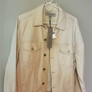 Calvin Klein XL Raw Ecru/Cream Jean Jacket